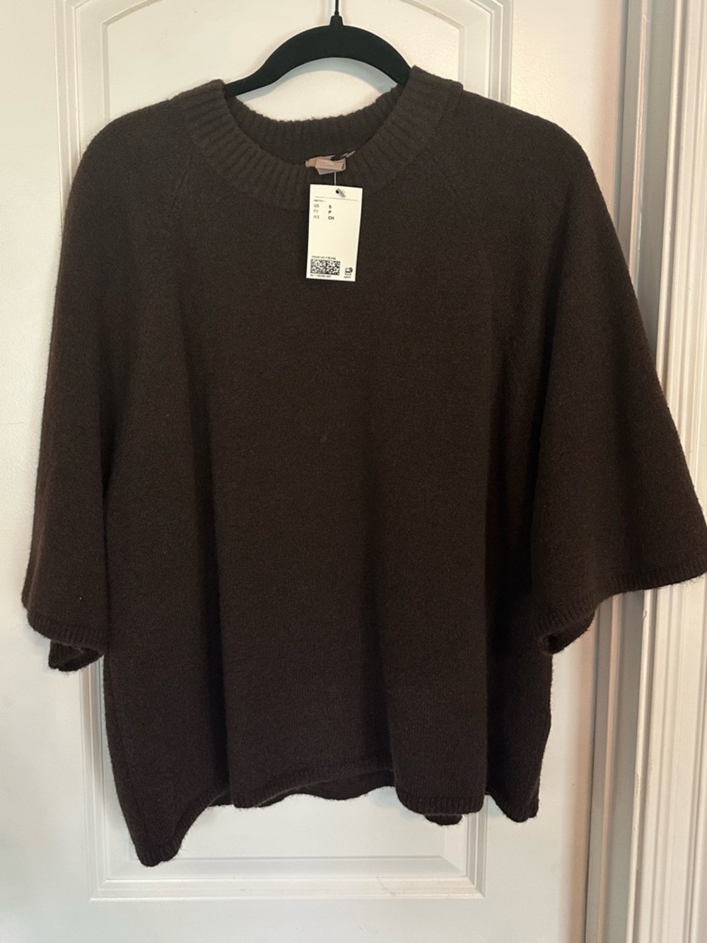 H&M Dark Brown Short Sleeve Knit Sweater